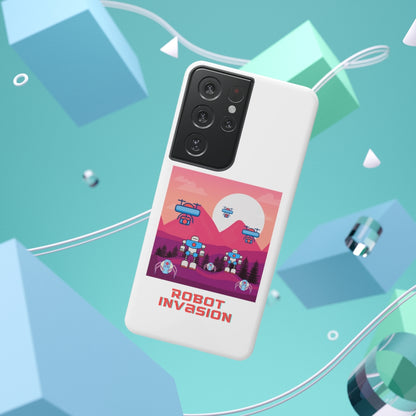 Robot Invasion Impact-Resistant Phone Cases