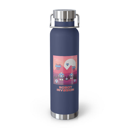 Robot Invasion 22oz Vacuum Insulated Bottle