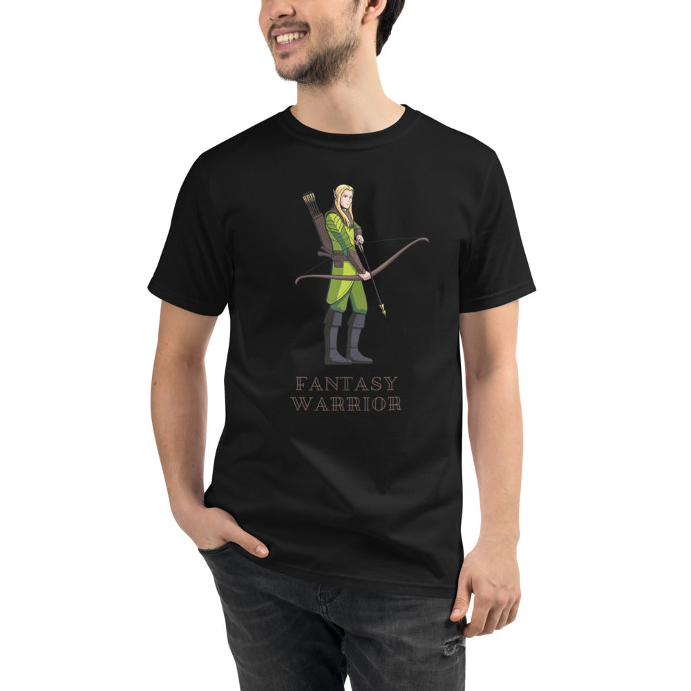 Fantasy Warrior Elves Organic T-Shirt